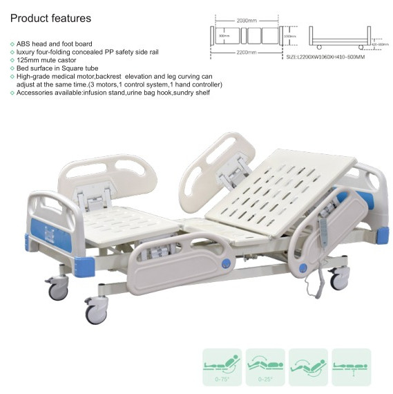 Electric ICU Patient Bed 3-Function - Image 2