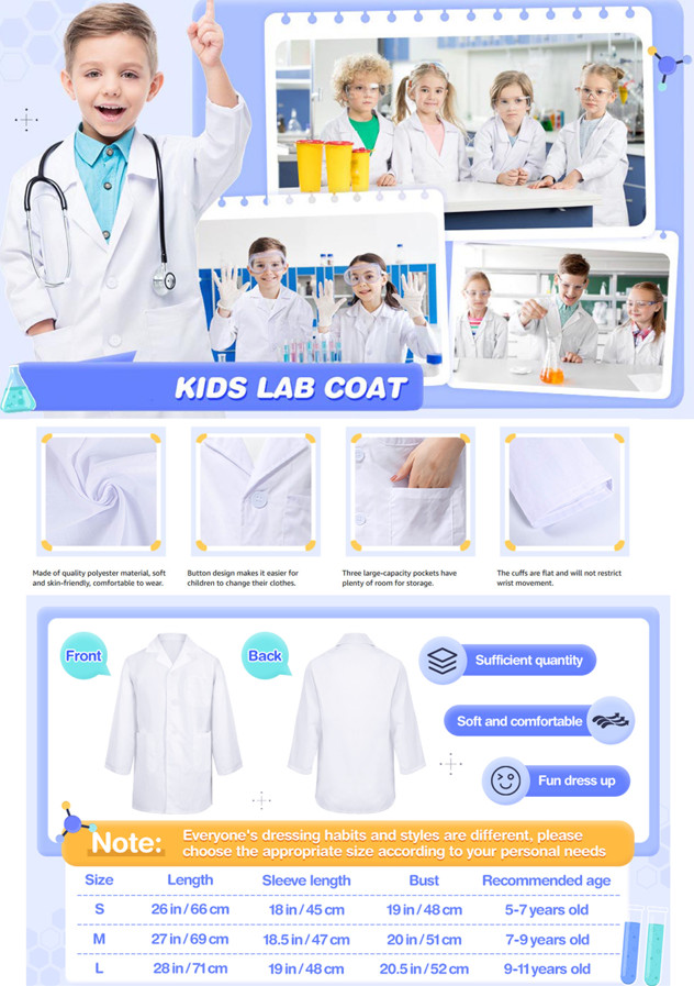 Kids White Apron - Image 2