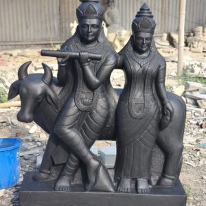 Radha Krishna Murti (Brass) – Handmade in Nepal