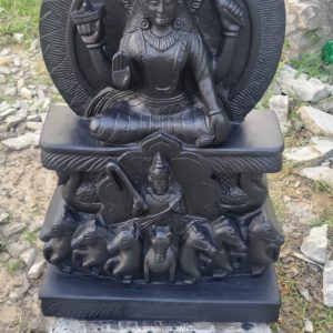 Bring the divine blessings of light, health, and prosperity into your home with this beautifully handcrafted Lord Surya Murti made in Nepal. Expertly carved from premium stone by skilled Nepali artisans, it is perfect for temples, home shrines, gardens, and spiritual spaces.